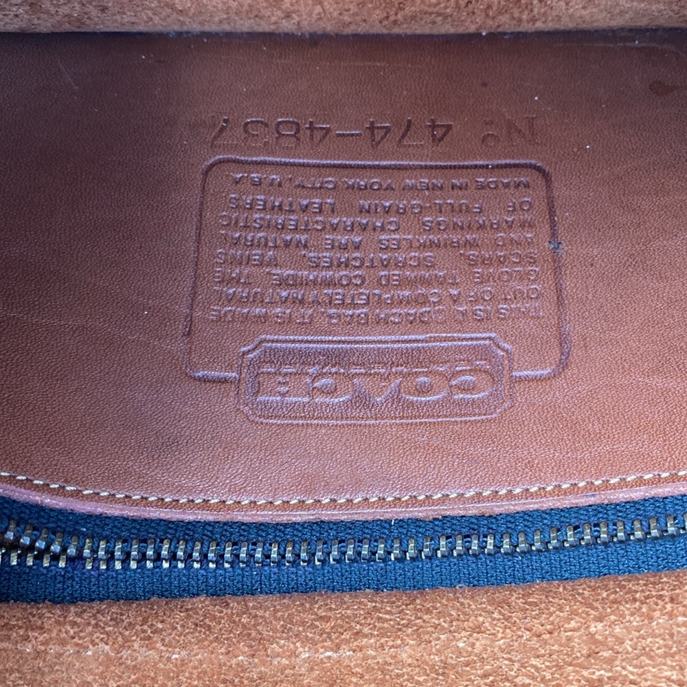 COACH vintage Dinky brown leather crossbody bag purse shoulder turnlock - Picture 14 of 14